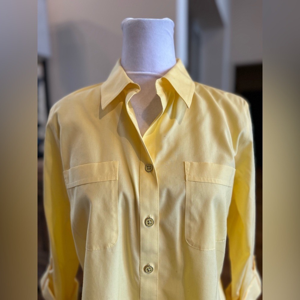 Chico’s Cotton No Iron butter Yellow Long Sleeve